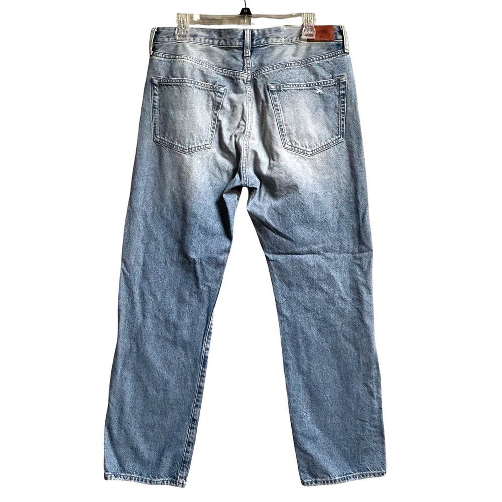 Edwin Tash Relaxed Straight Leg Distressed Ripped Jeans Button Fly 29- See Meas. - Picture 6 of 14